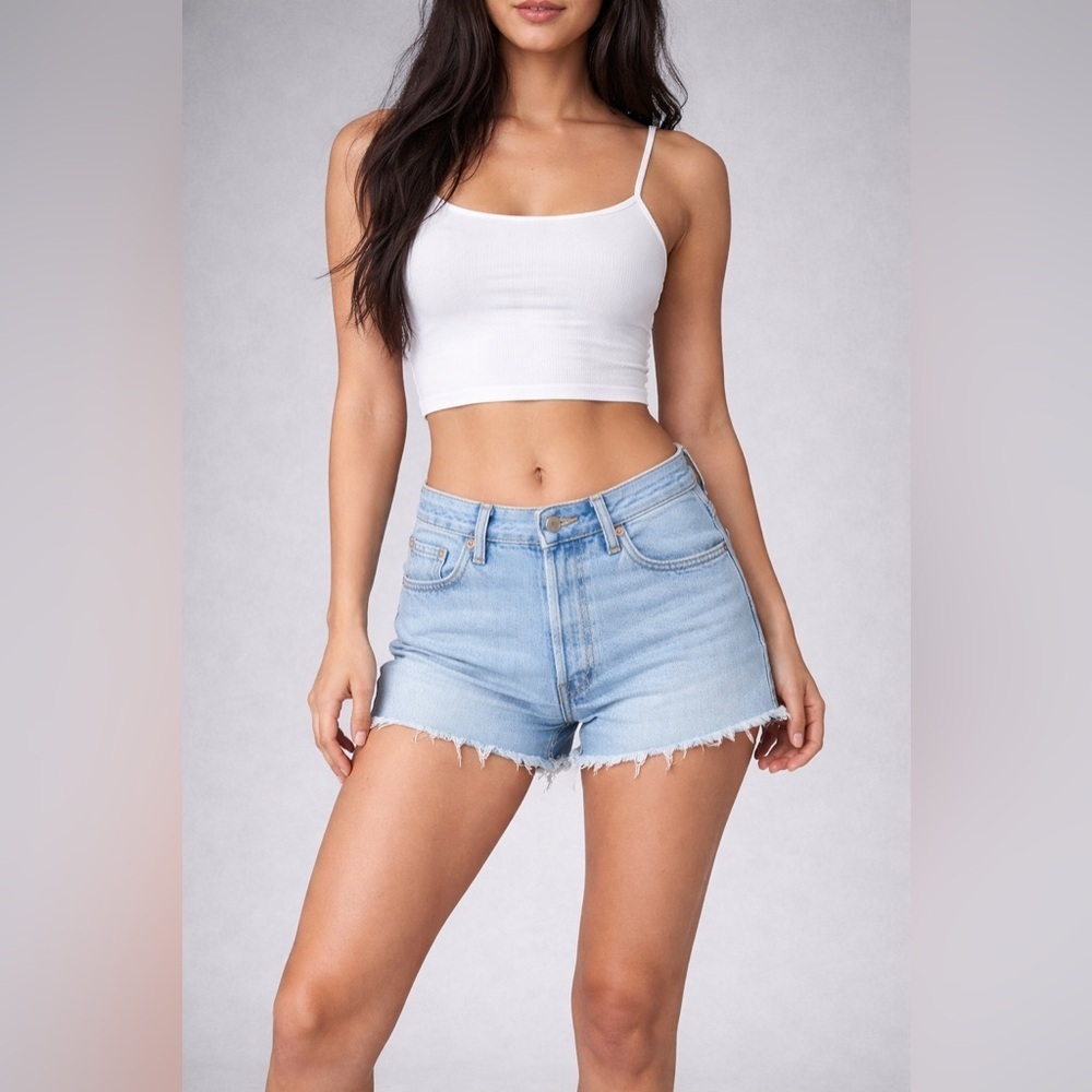 Levi’s 501 High Rise Button Fly Cutoff Jean Shorts Light Wash Size 29 Coastal